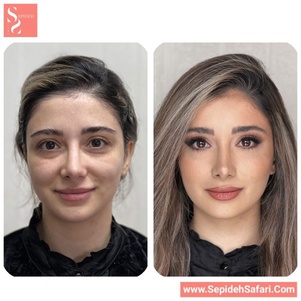 نمونه کار میکاپ اسموکی لایت با تصاویر قبل و بعد آرایش اسموکی لایت توسط سپیده صفری