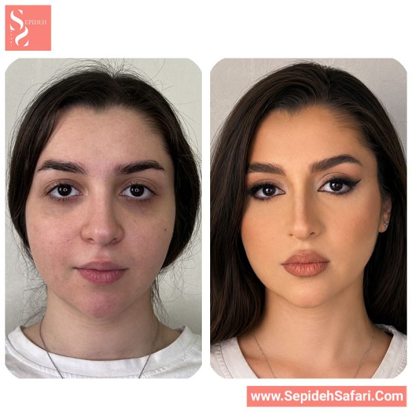 نمونه کار میکاپ دخترانه با تصاویر قبل و بعد آرایش ساده و دخترانه توسط سپیده صفری