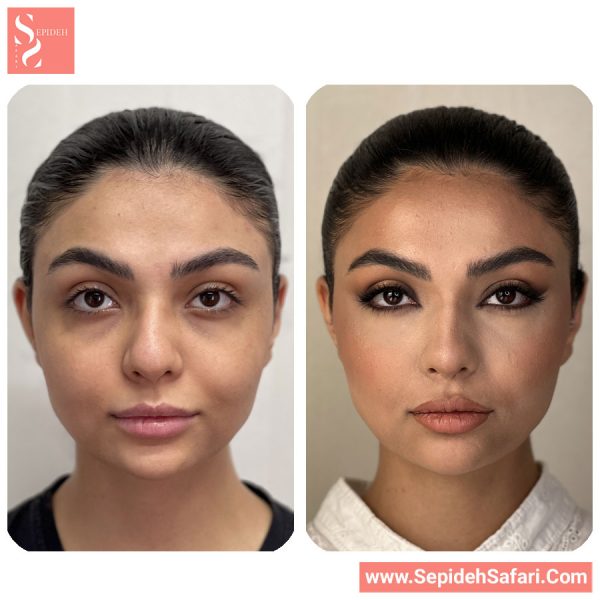 نمونه کار میکاپ مجلسی زنانه با تصاویر قبل و بعد آرایش مجلسی زنانه توسط سپیده صفری